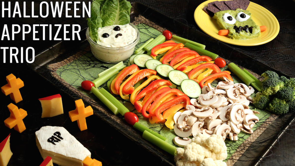 Veggie Ideas For Halloween Party
 Halloween Veggie Tray Appetizer Trio Recipe