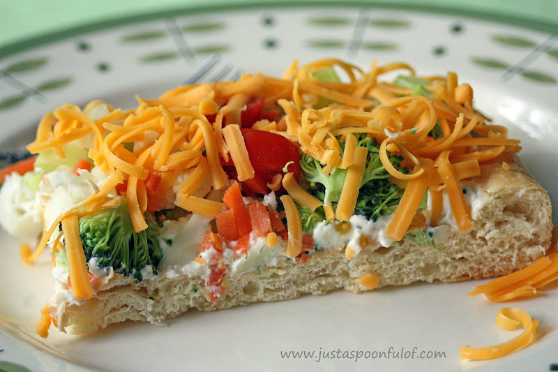 Veggie Pizza Appetizer With Hidden Valley Ranch
 Just a Spoonful of Veggie Pizza