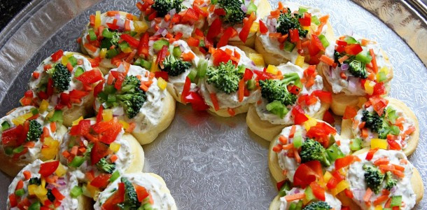 Veggie Pizza Appetizer With Hidden Valley Ranch
 Many Makings