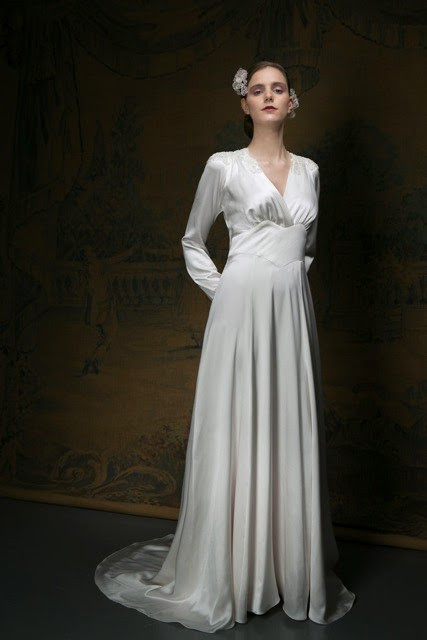 Vintage Inspired Wedding Dress
 A 1940s style vintage wedding dress for a cool Spring day