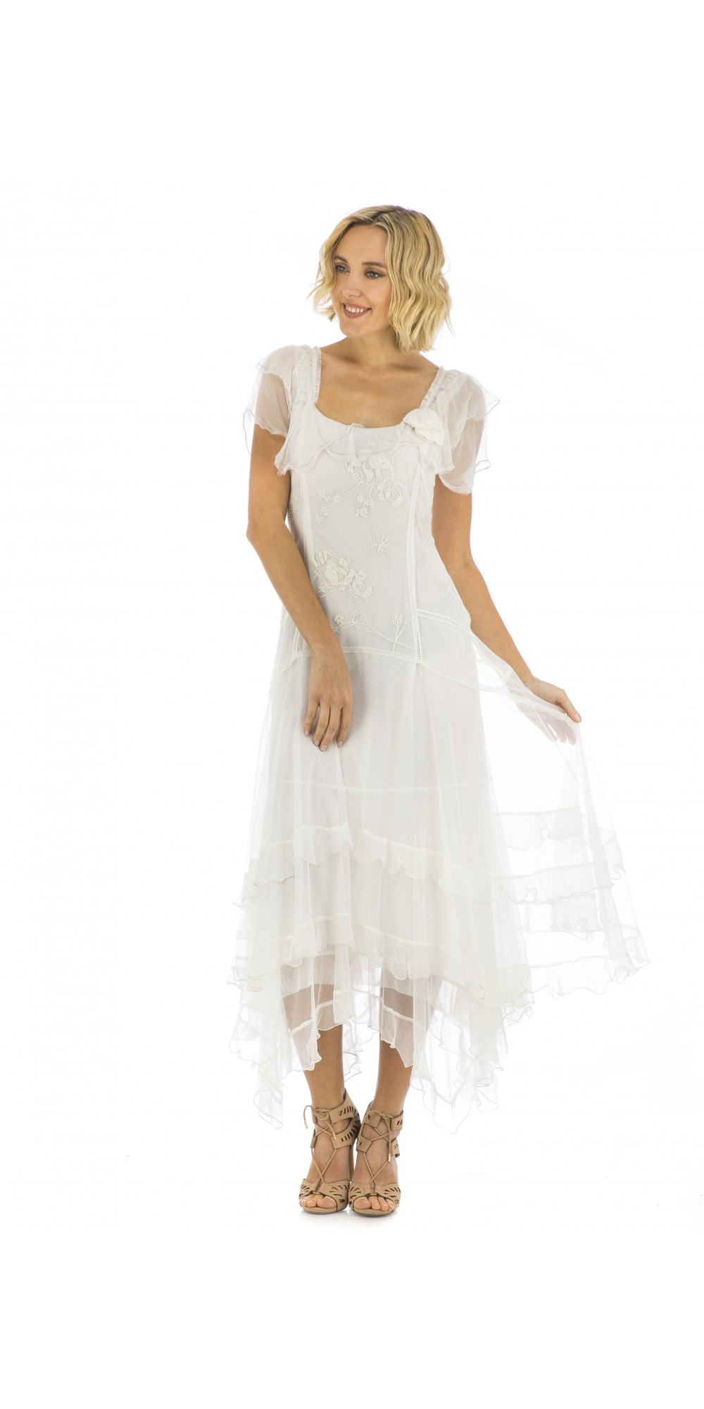 Vintage Inspired Wedding Dress
 Carrie Vintage Inspired Wedding Dress in Ivory by Nataya