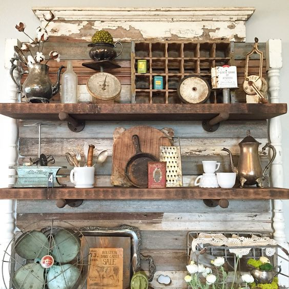Vintage Kitchen Wall Decor
 Booth Crush Antique Booth Shelving