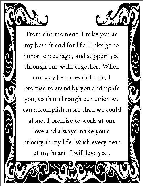 Vows For A Wedding
 Romantic Wedding Vows Examples For Her and For Him