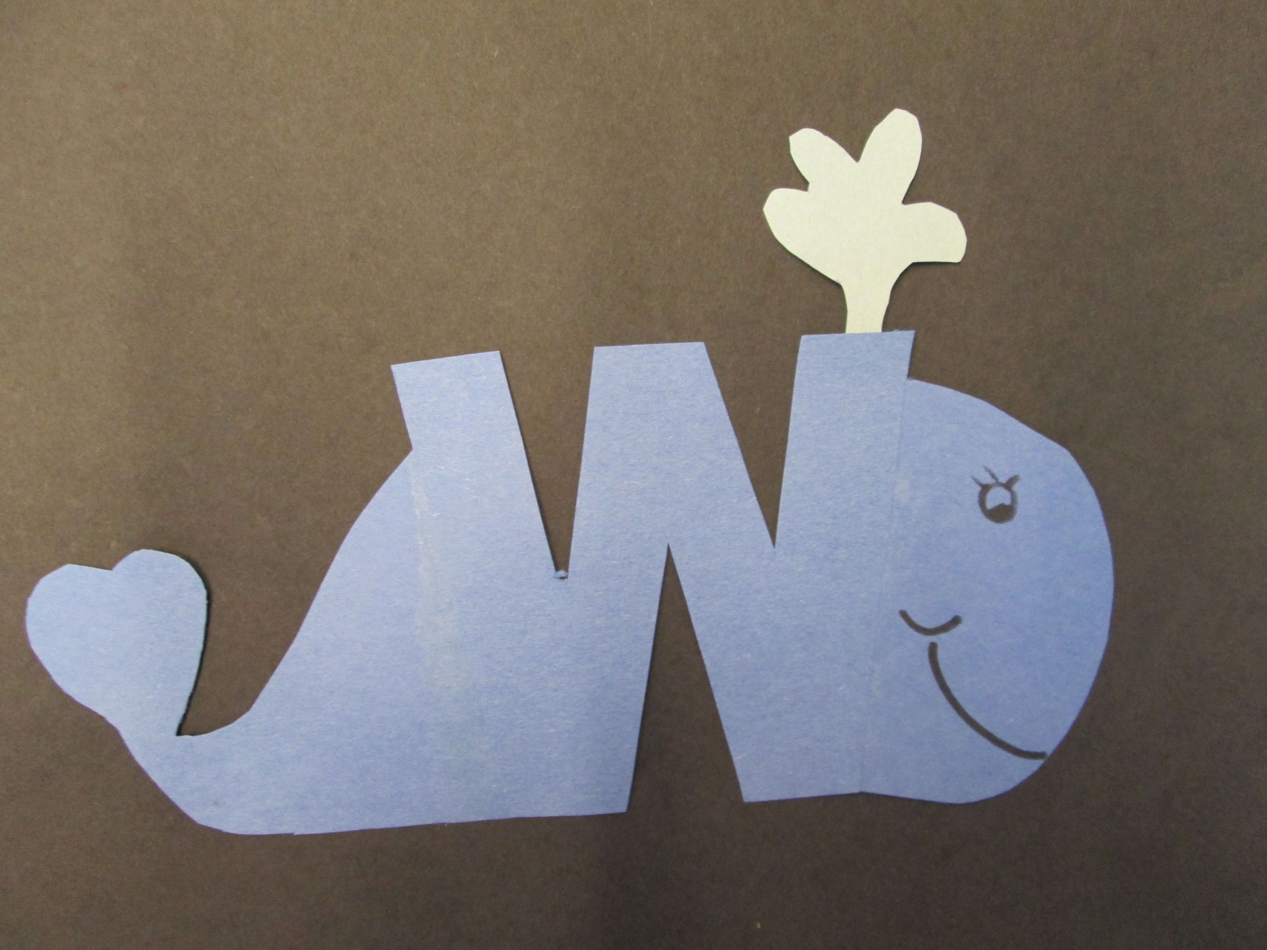 W Crafts For Preschool
 Letter W craft Whale a library passive program to build