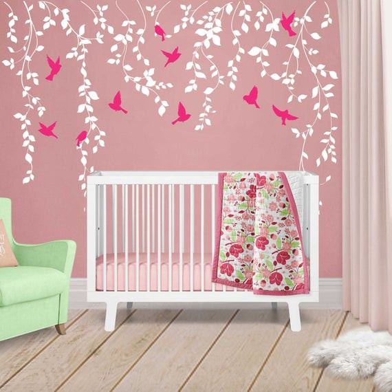 Wall Decoration For Baby Girl Room
 Vine Wall Decal for Baby Girl Nursery Décor Wall Vines