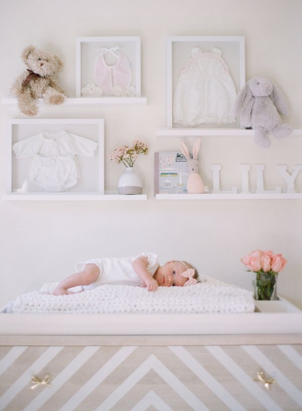 Wall Decoration For Baby Girl Room
 A Blushing Baby Nursery as Pretty as they e