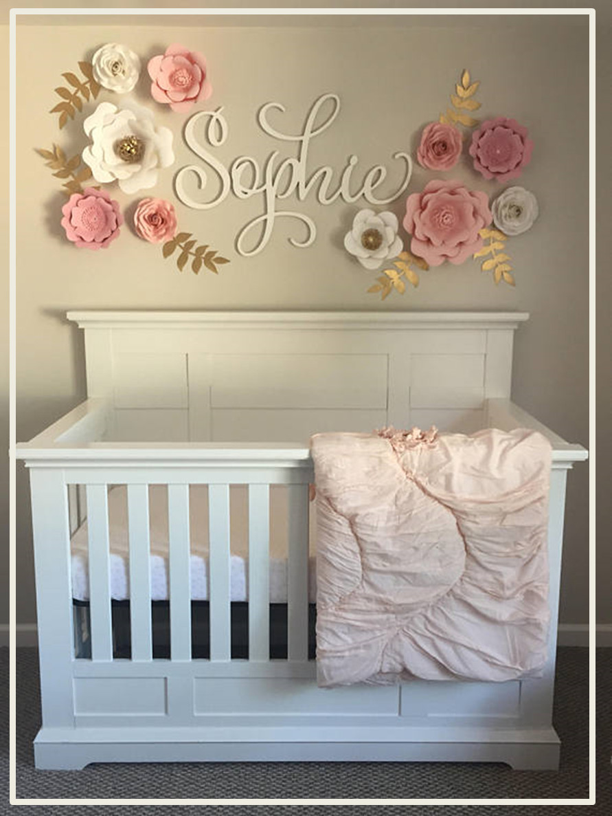 Wall Decoration For Baby Girl Room
 Wall Letters Wall Hanging Wooden Name Painted Name
