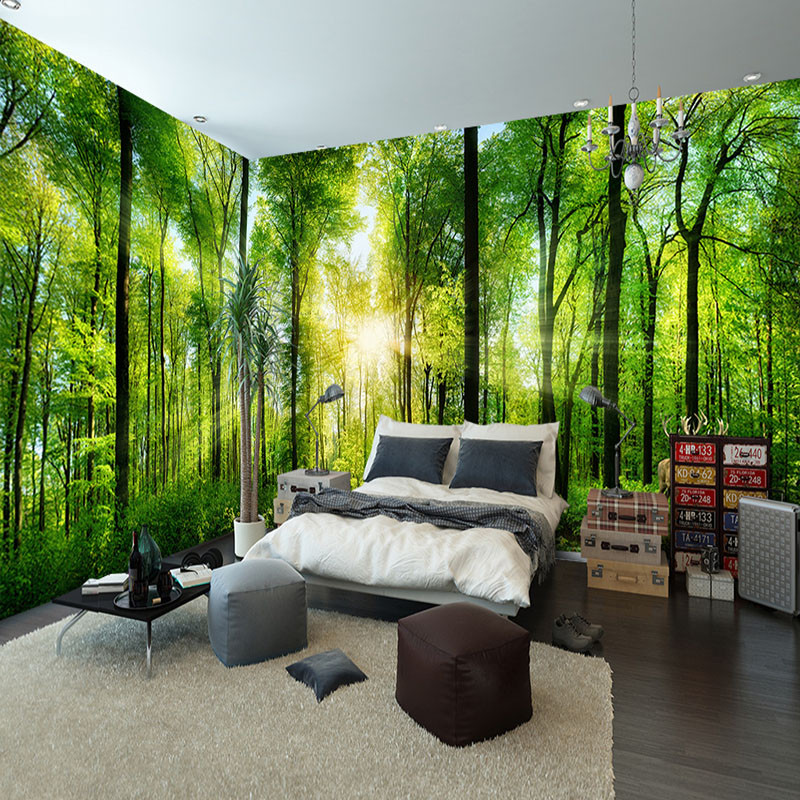 Wall Mural Bedroom
 Aliexpress Buy Custom Mural Natural Scenery