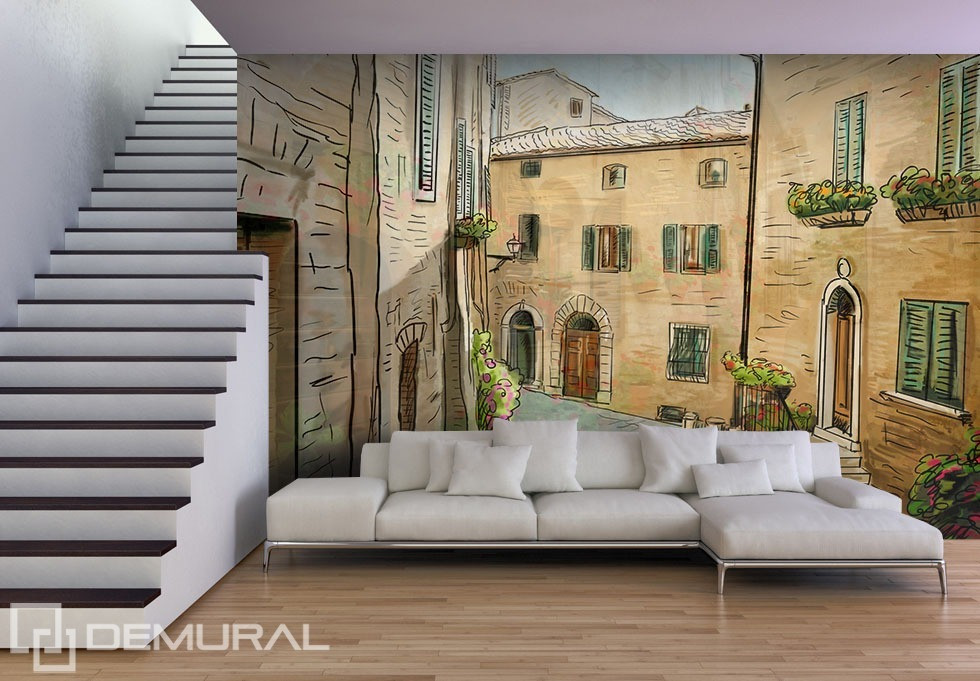 Wall Mural For Living Room
 A siesta in a living room Streets wallpaper mural