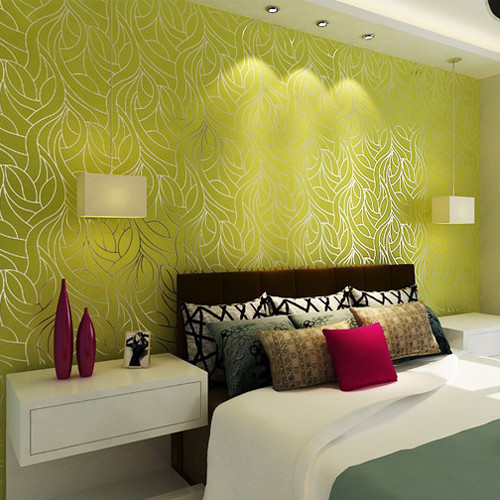 Wall Paper Design For Bedroom
 Gallery Wallpaper Living Room Green