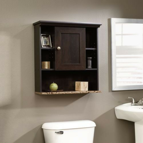 Wall Shelf Bathroom
 Espresso Bathroom Cabinet Wall Medicine Storage Faux