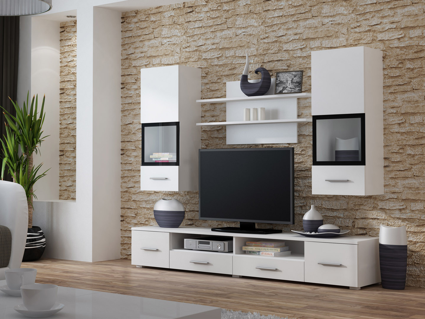 Wall Unit Living Room
 Alto 1 living room white wall unit entertainment center cabinet tv stand