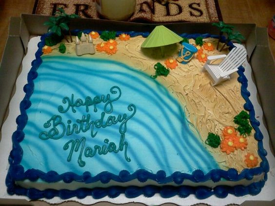 Walmart Birthday Cake Catalog
 Great cake for summer bdays beach or luau theme Available