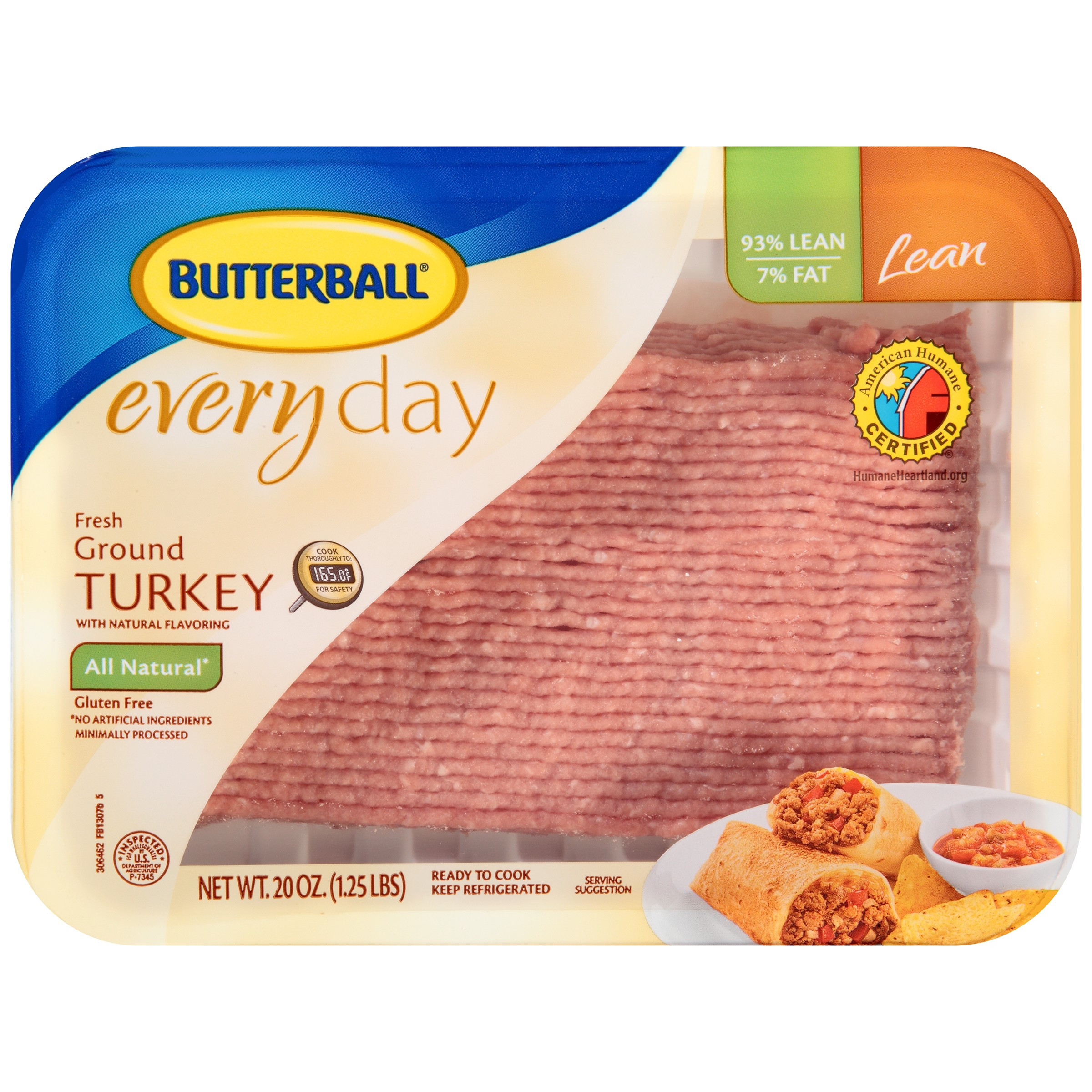 Walmart Ground Turkey
 Butterball Everyday Lean Fat Ground Turkey 1 4 lb