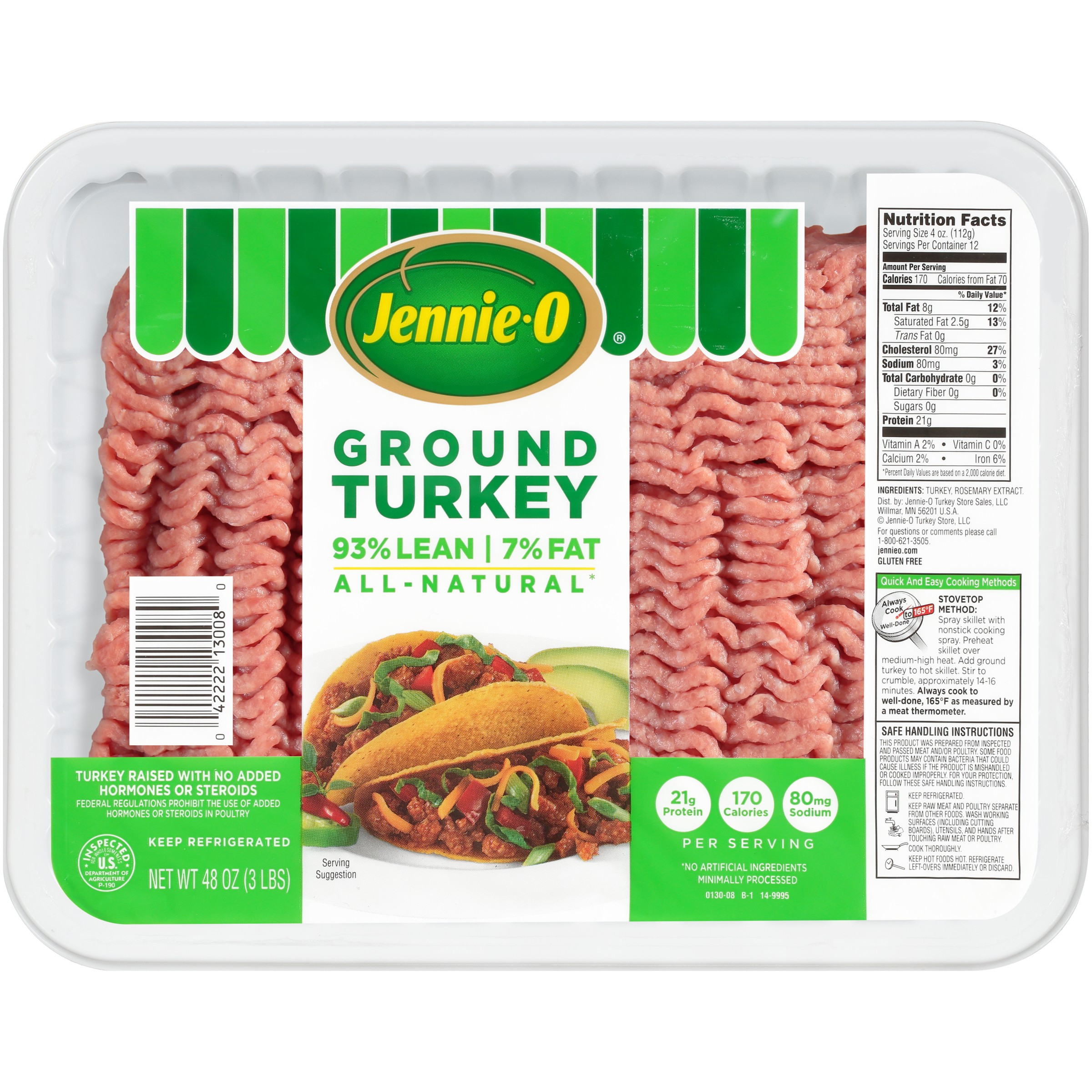 Walmart Ground Turkey
 Jennie O Lean Ground Turkey 48 Ounce 3 pound Walmart
