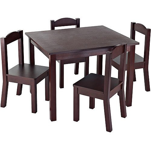 Walmart Kids Table Set
 Tot Tutors Kids Wood Table and 4 Chairs Set Multiple