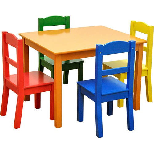 Walmart Kids Table Set
 American Kids 5 Piece Wood Table and Chair Set Multiple