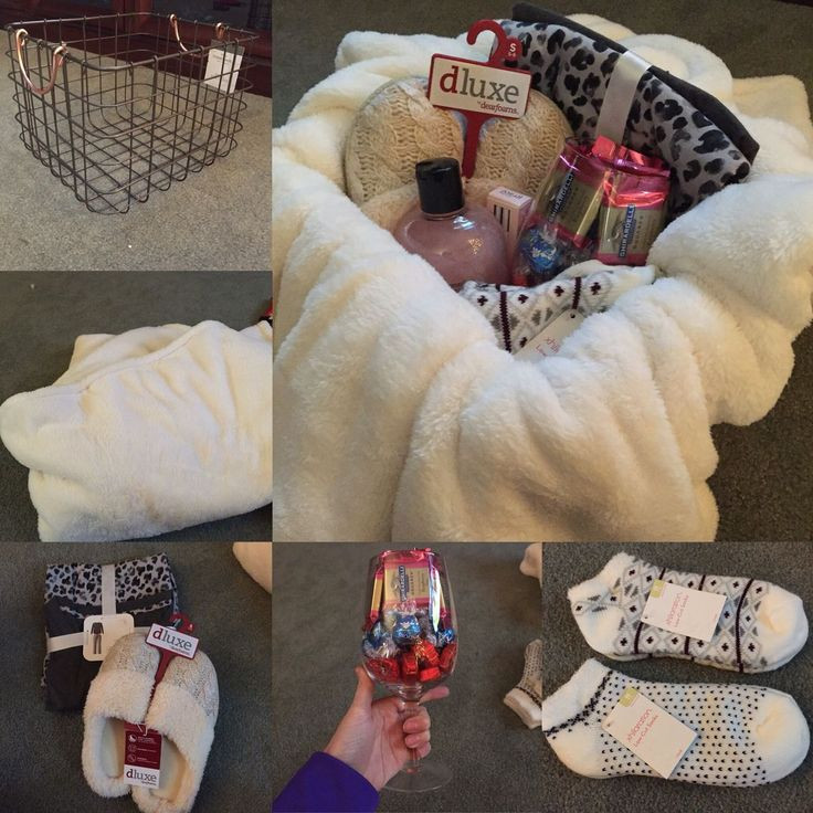 Warm And Cozy Gift Basket Ideas
 Cozy t basket I made for my mom this Christmas Cute