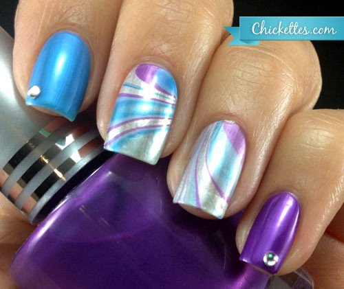 Water Nail Art
 Polish Days Something New Theme Water Marble – Chickettes
