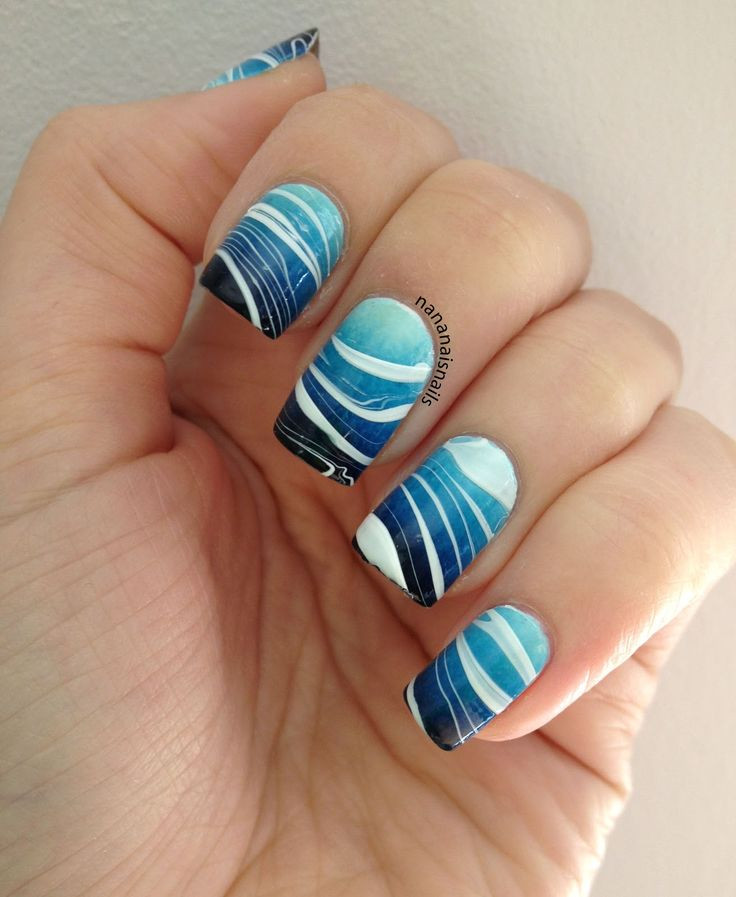 Water Nail Art
 5 Cute and Dainty Nail Art Designs with a White Base