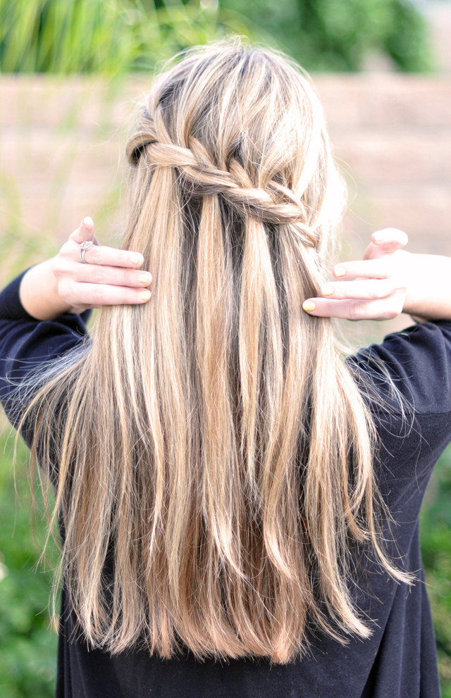 Waterfall Braid Hairstyle
 Three Good Grapes We re Obsessed  The Waterfall Braid