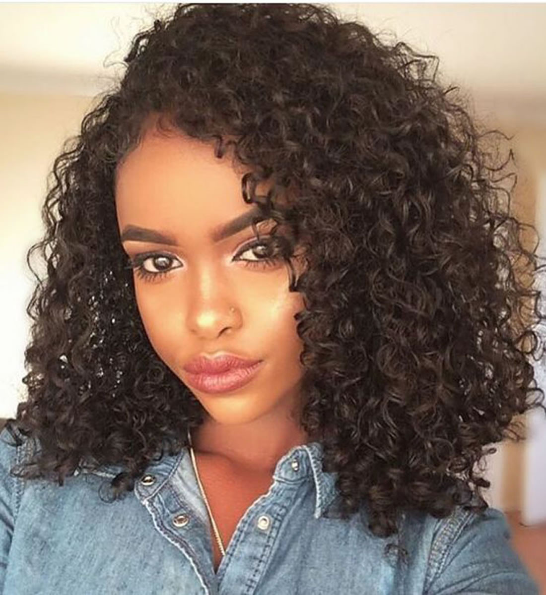 Wavy Hairstyles For Black Women
 Black Women Medium Lenght Curly Hairstyles 2018 2019
