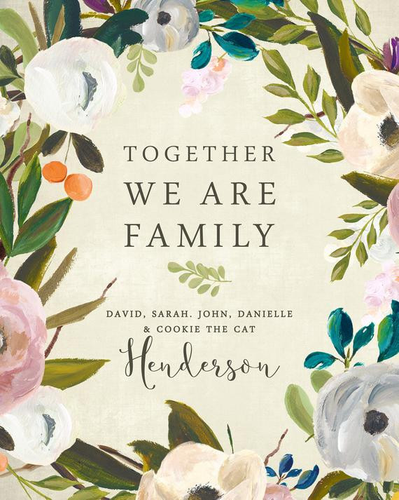 We Are Family Quotes
 Family Quote Print 8x10 To her We are Family Inspirational