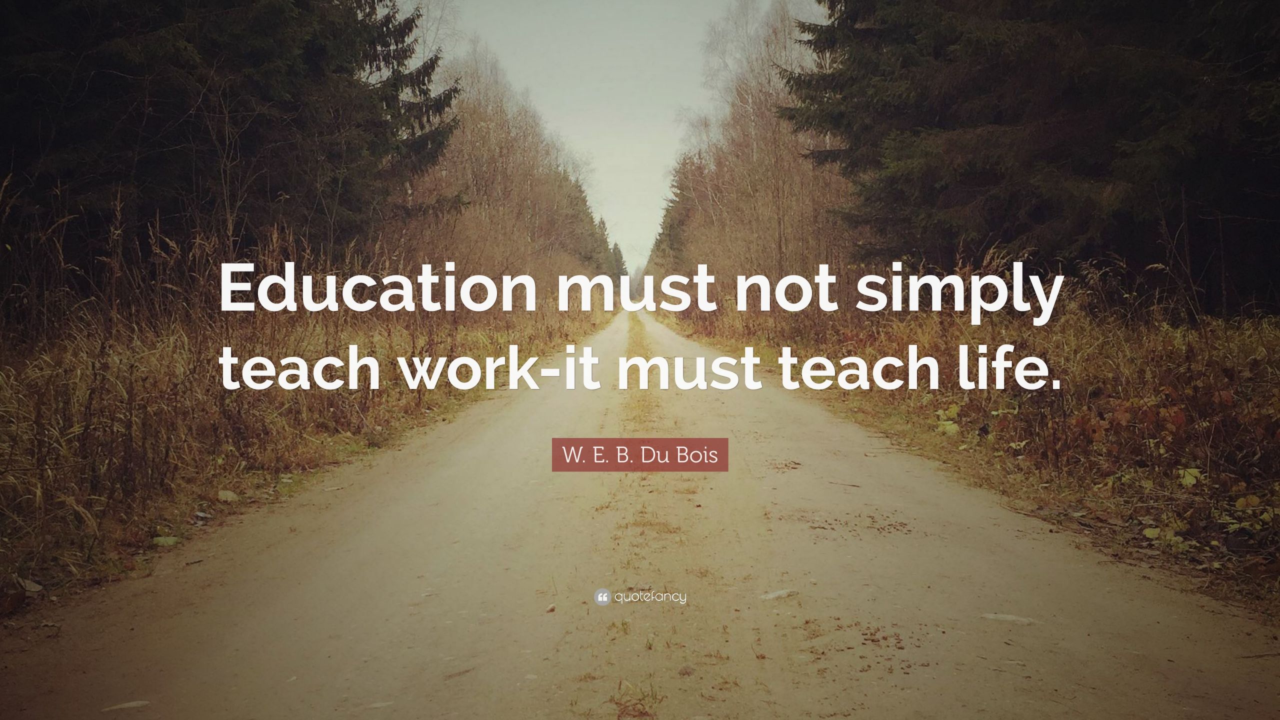 Web Dubois Education Quotes
 W E B Du Bois Quote “Education must not simply teach