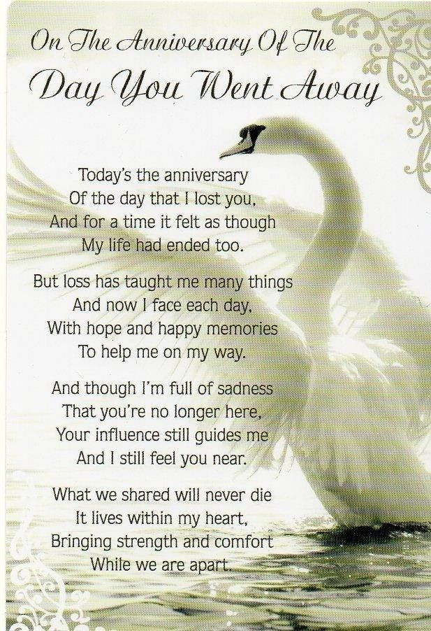 Wedding Anniversary After Death Of Spouse Quotes
 Details about Graveside Bereavement Memorial Cards b