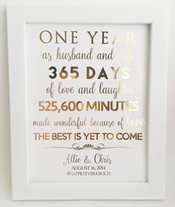 Wedding Anniversary Yearly Gifts
 First 1st Anniversary Gift Anniversary Gift For