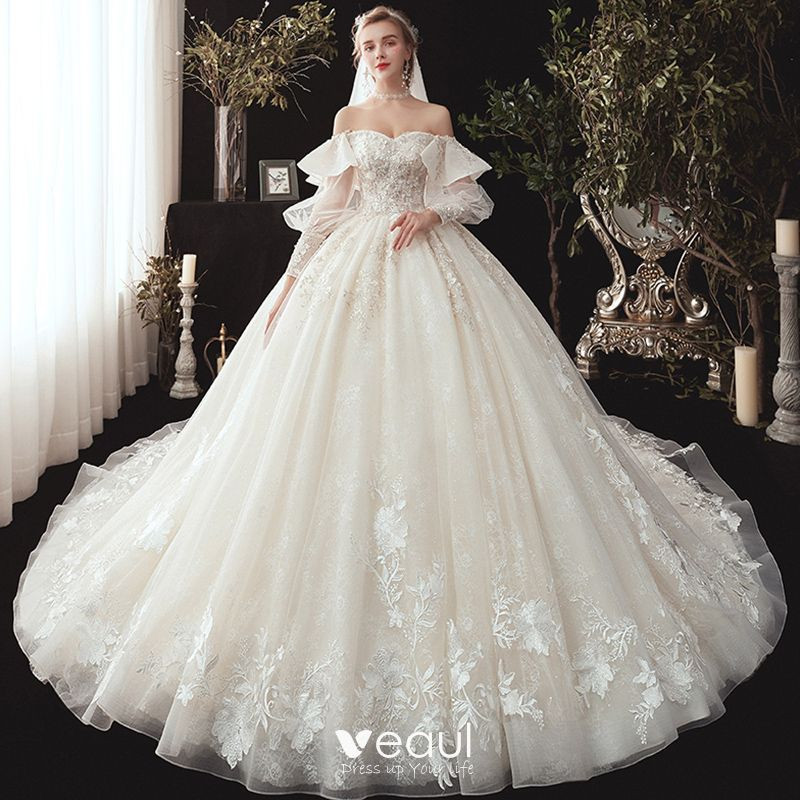 Wedding Ball Gowns 2020
 Victorian Style Champagne Wedding Dresses 2020 Ball Gown