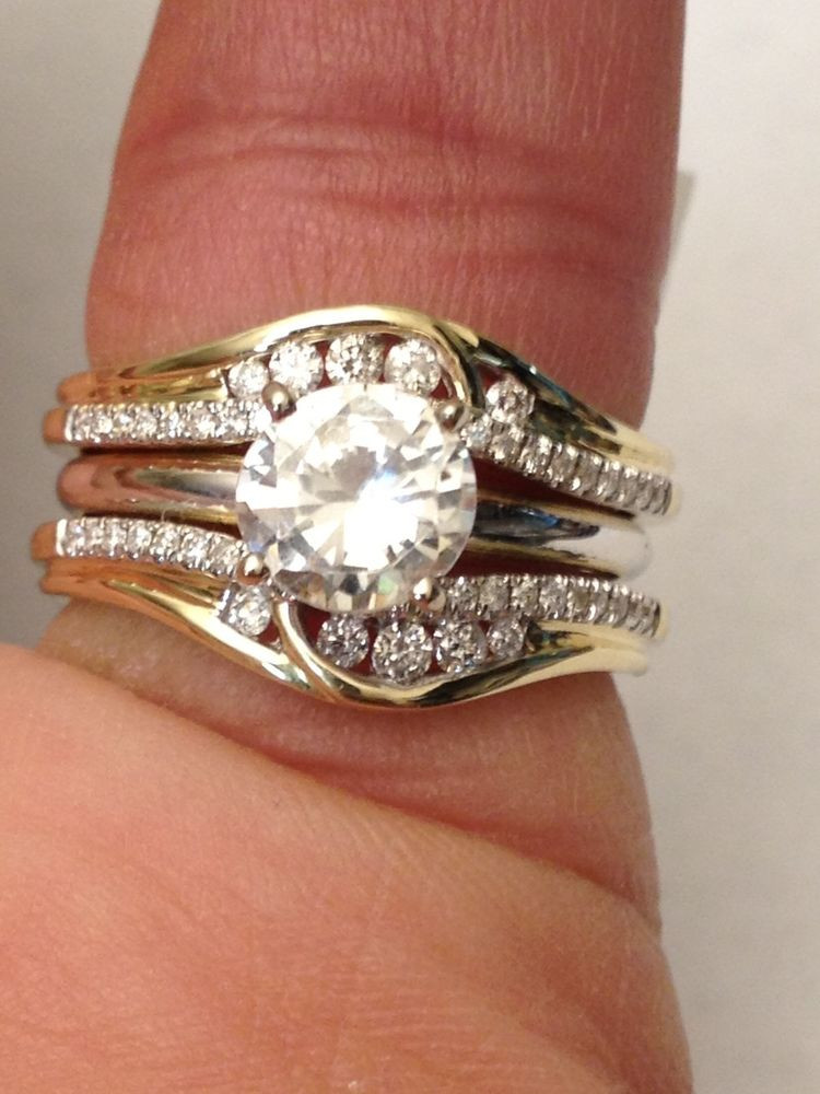Wedding Band Enhancers
 14k Yellow Gold Solitaire Enhancer Round Diamonds Ring