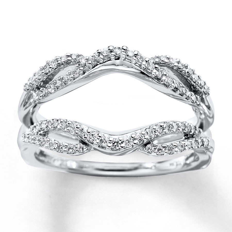 Wedding Band Enhancers
 Diamond Solitaire Enhancer Engagement Ring 1 3ct Round Cut