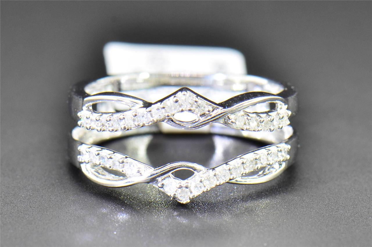 Wedding Band Enhancers
 Diamond Enhancer Wrap Solitaire Engagement Ring 1 4 Ct 10K
