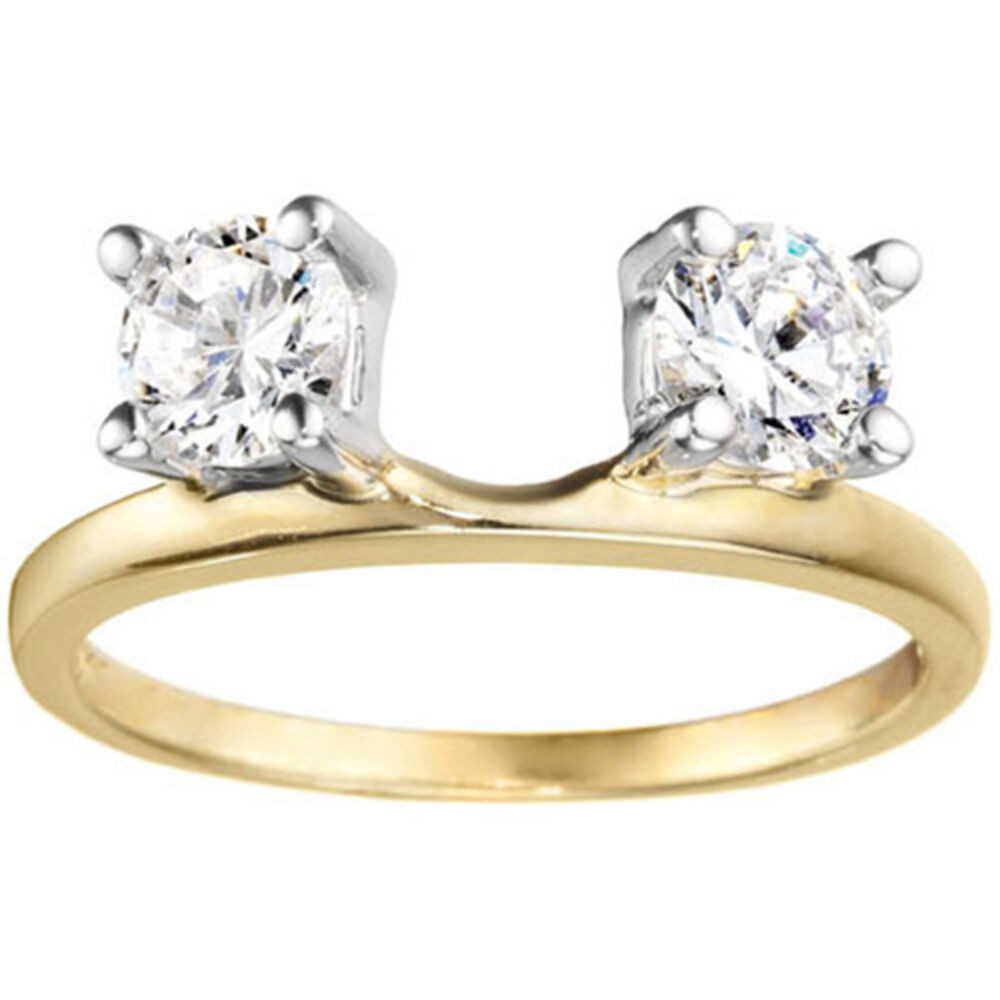 Wedding Band Enhancers
 Diamond Wedding Ring Wrap and Enhancer In Two Tone Silver