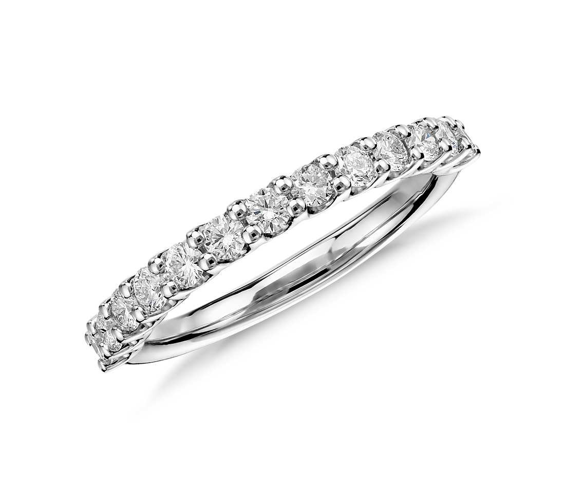 Wedding Band With Diamonds
 Luna Diamond Wedding Ring in Platinum 1 2 ct tw