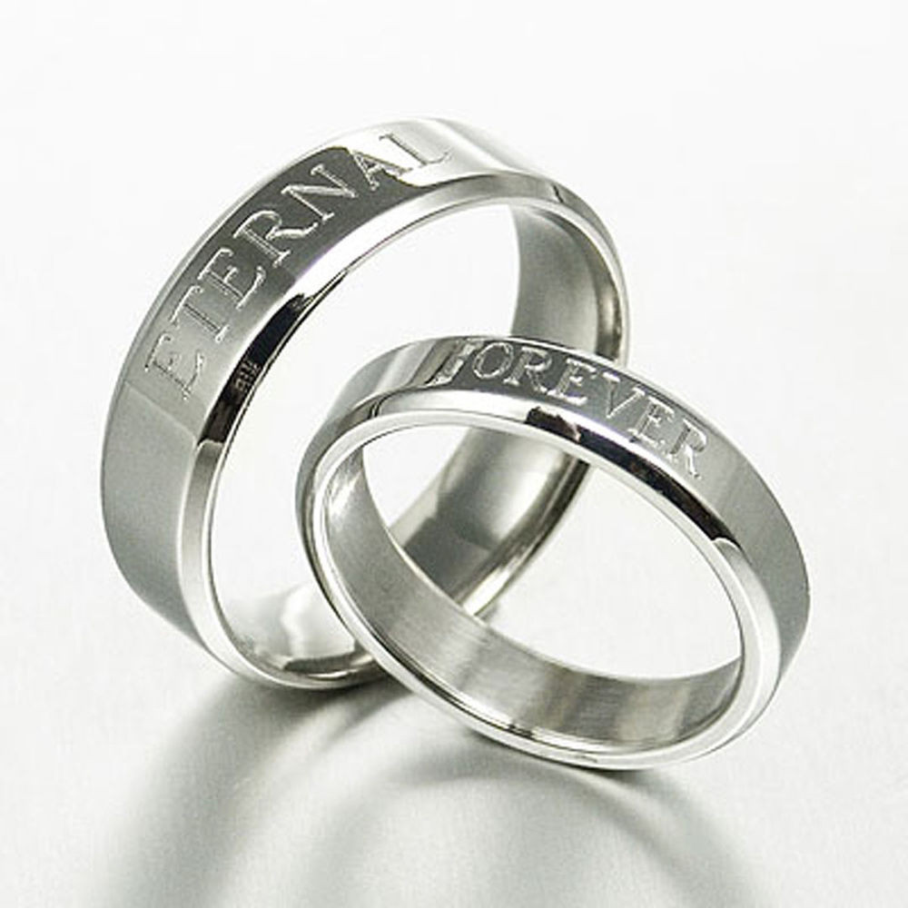 Wedding Bands Sets His And Her Matching
 Personalize His and Her Matching Anniversary Wedding Ring