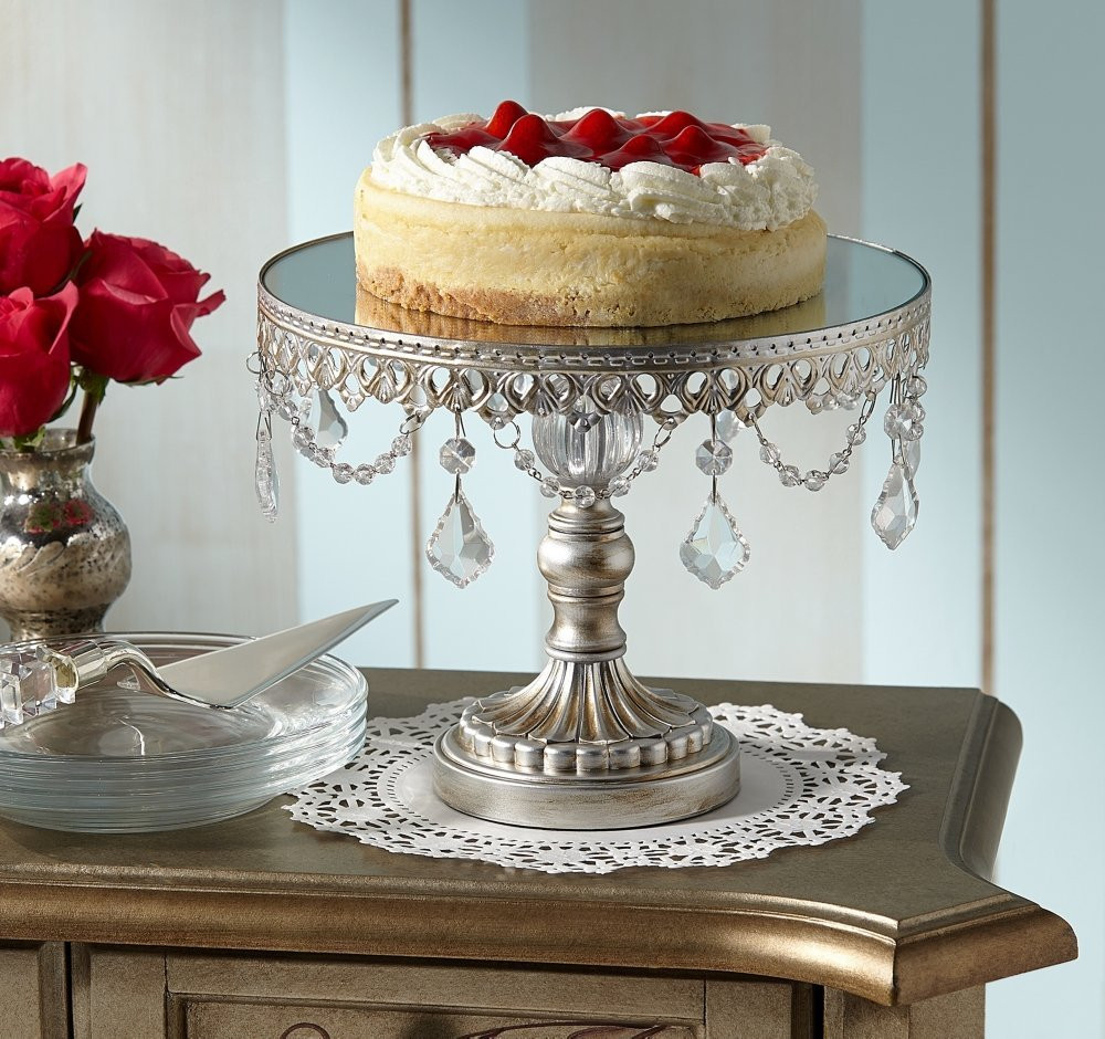 Wedding Cake Pedestal
 Stand Cake Silver Antique Wedding Pedestal Opulent Crystal
