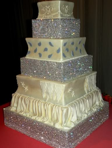 Wedding Cakes With Rhinestones
 Remarkable Rhinestone BLING for Weddings and Events How