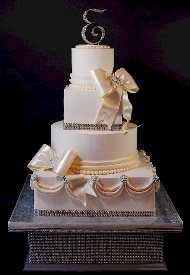 Wedding Cakes With Rhinestones
 Cup a Dee Cakes Blog Super Bling Rhinestone Wedding Cake