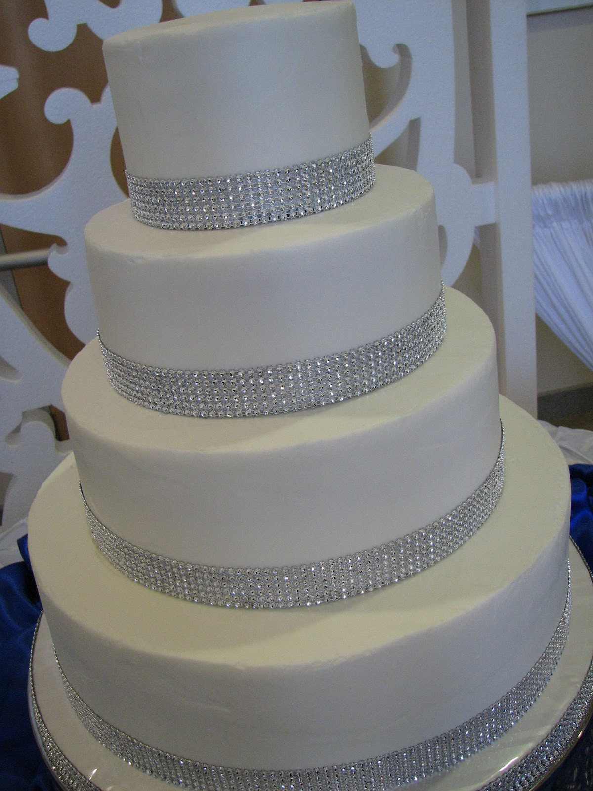 Wedding Cakes With Rhinestones
 Decadent Designs Katie s Rhinestone Wedding Cake