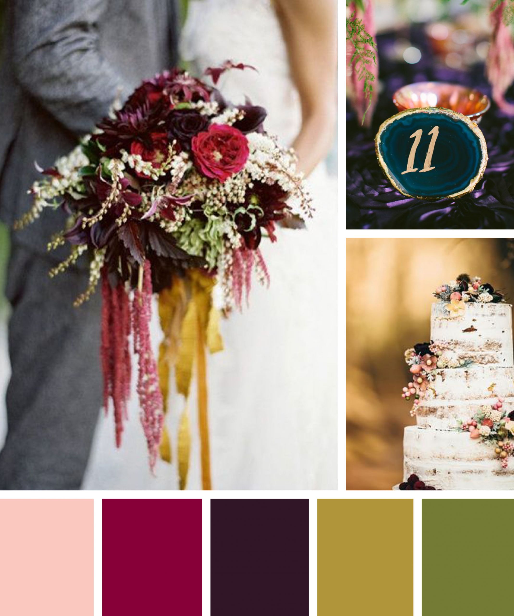 Wedding Color Scheme
 Jewel Toned Wedding Color Inspiration