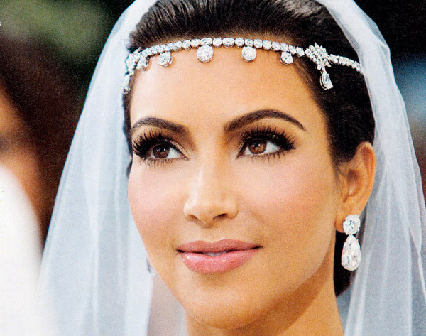 Wedding Day Makeup Looks
 Kim Kardashian s Wedding Day Makeup