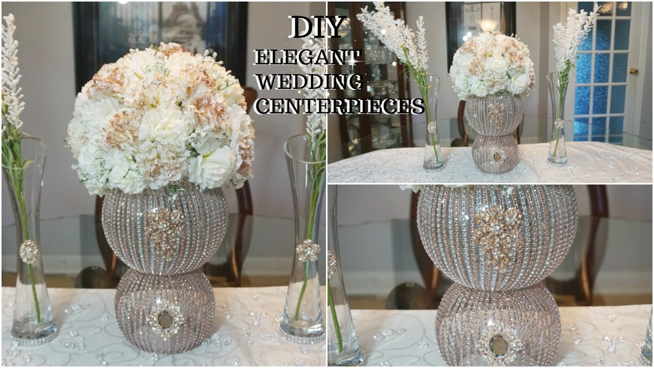 Wedding DIY Centerpieces
 DIY ROSE GOLD GLAM WEDDING CENTERPIECE FT TOTALLY DAZZLED