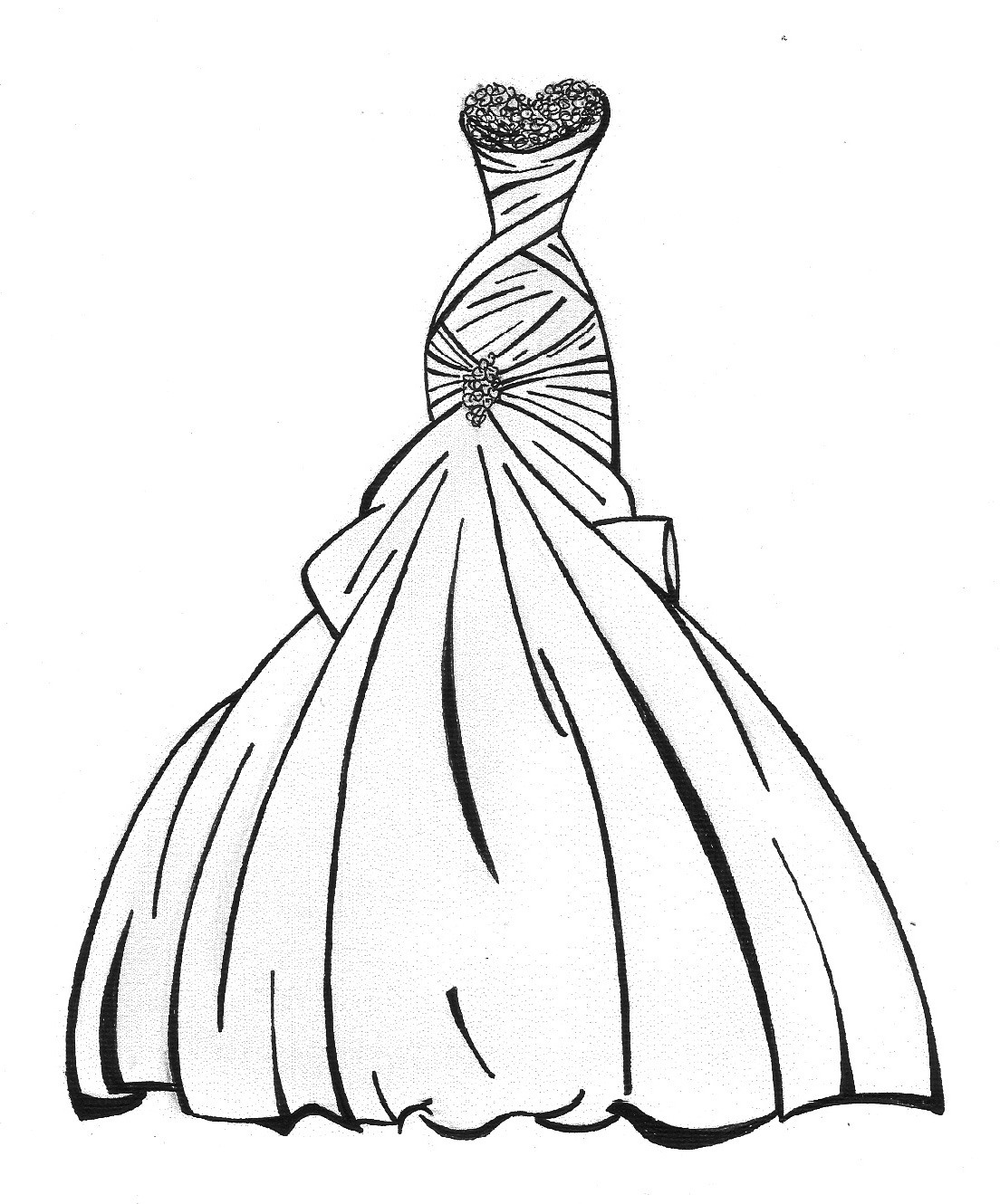 Wedding Dress Coloring Pages
 NW Wedding Blog Custom Bridal Sketches by Lauren