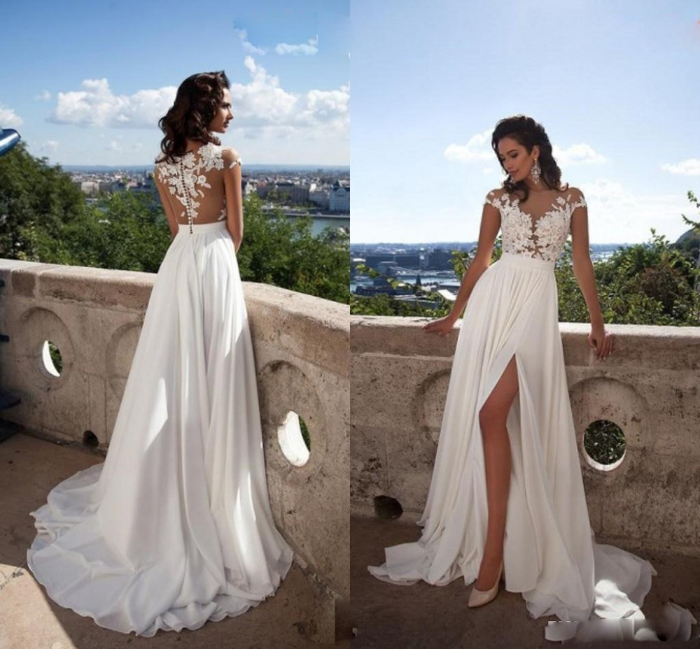 Wedding Dresses For A Beach Wedding
 Aliexpress Buy White Ivory Beach Wedding Dresses