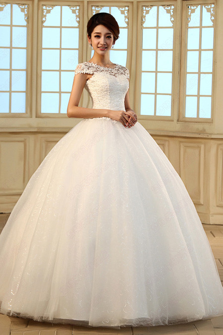 Wedding Dresses Princess
 Deluxe White Princess Wedding Gowns