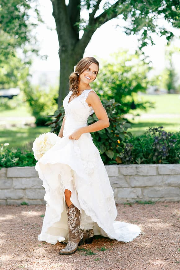 Wedding Dresses With Cowboy Boots
 Cowboy Boots and Weddings Cowgirl Magazine