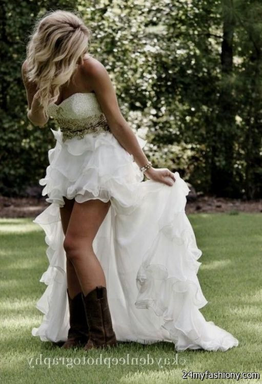 Wedding Dresses With Cowboy Boots
 high low wedding dresses with cowboy boots 2016 2017