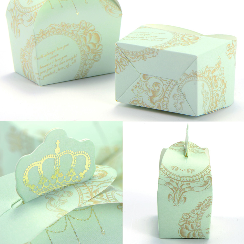 Wedding Favors Boxes
 50pcs Wedding Favor Candy Box Royal Crown Design Gift Boxes